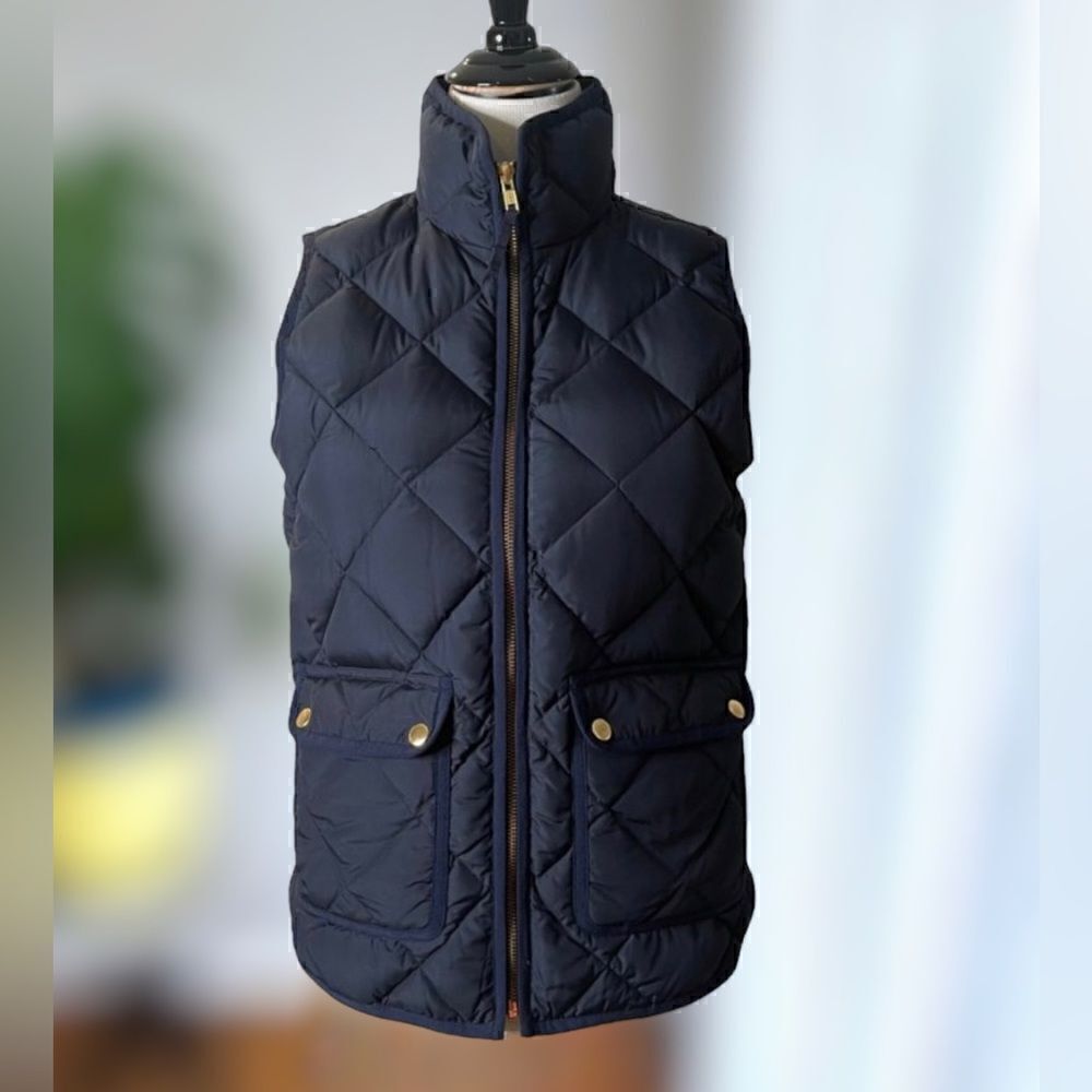 J. Crew Excursion Quilted Down Vest Size XXS - Picture 4 of 14